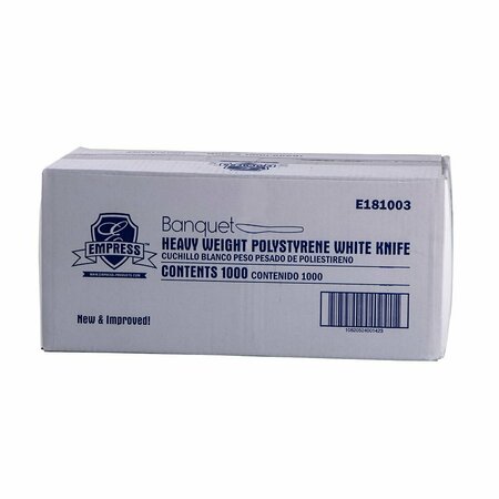 EMPRESS Heavy Weight Knife Polystyrene White Dense Pack, 1000PK E181003
